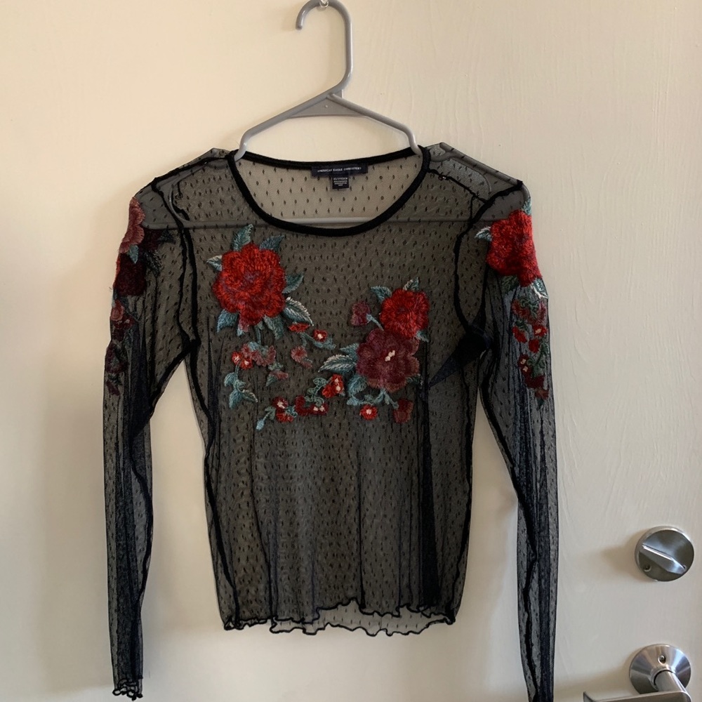 Mesh Long Sleeve Shirt